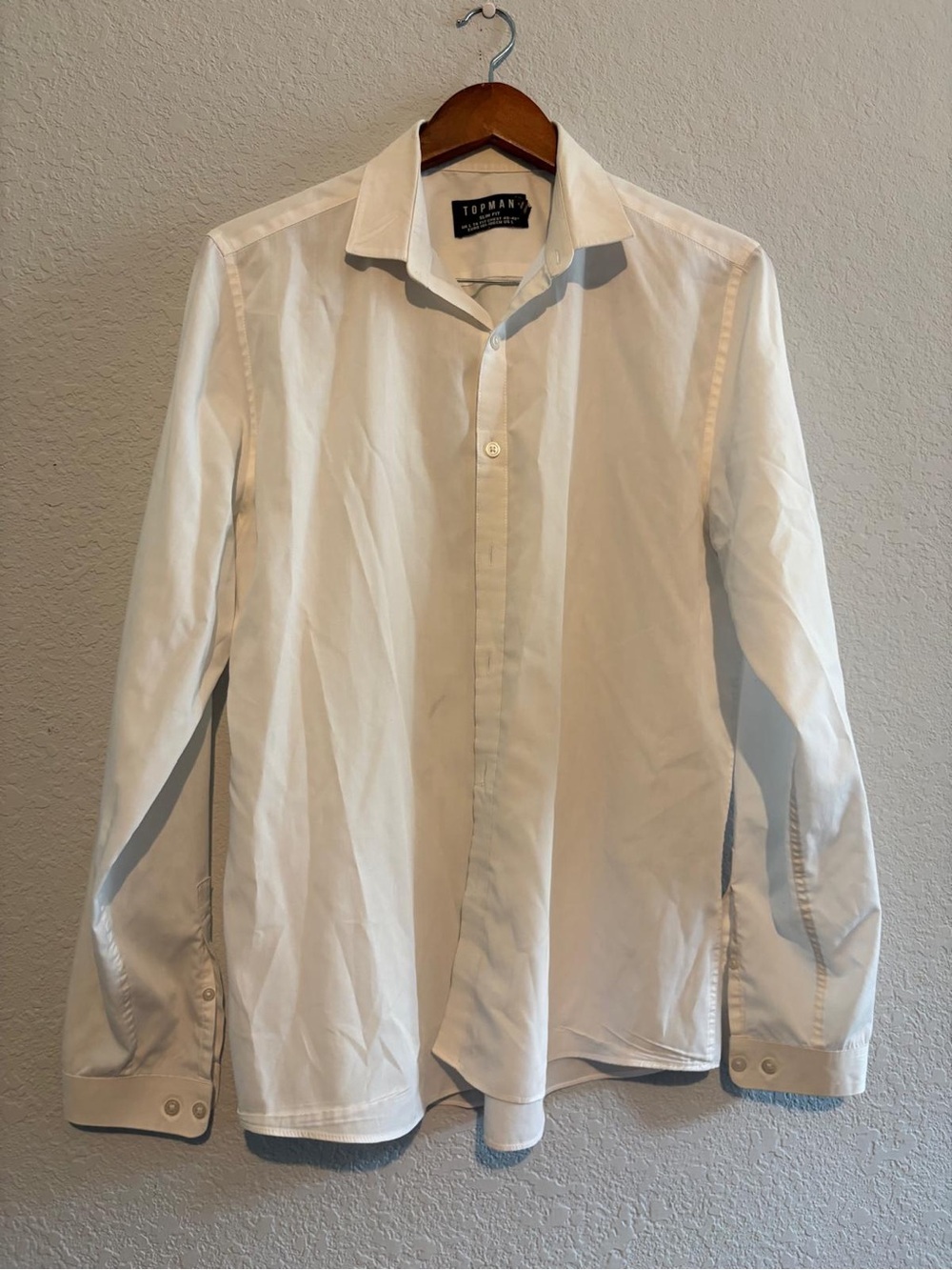 Topman White Long-Sleeve Button-Down Shirt - Picture 2 of 4